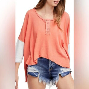 FREE PEOPLE | WE THE FREE | Star Ripper Henley Top